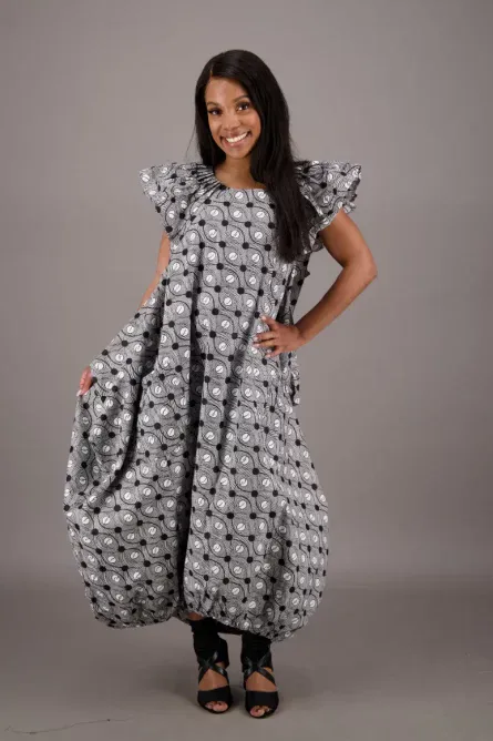 0003 - Monochrome Muse Balloon Dress - Image 2