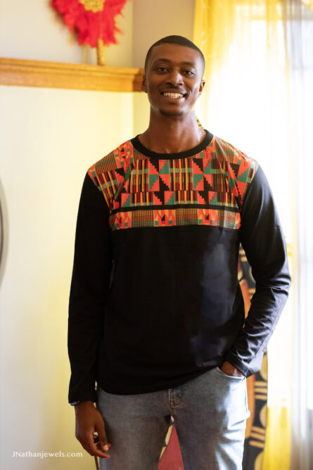 09 - Heritage Kente Long Sleeve Tee - Image 1