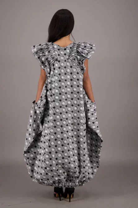 0003 - Monochrome Muse Balloon Dress - Image 3