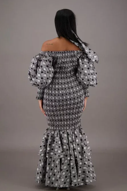 0011 - Moonlight Muse Off-Shoulder Dress Set - Image 3