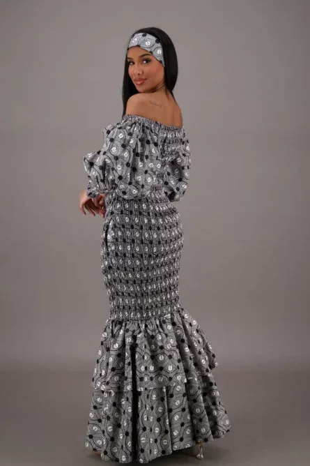 0011 - Moonlight Muse Off-Shoulder Dress Set - Image 2