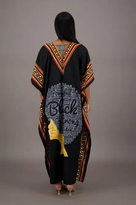 0083 - Black Power Silhouette Kaftan - Image 3