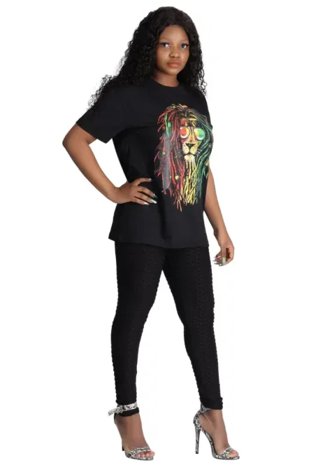 Rasta Lion Short Sleeve T-Shirt - Image 2