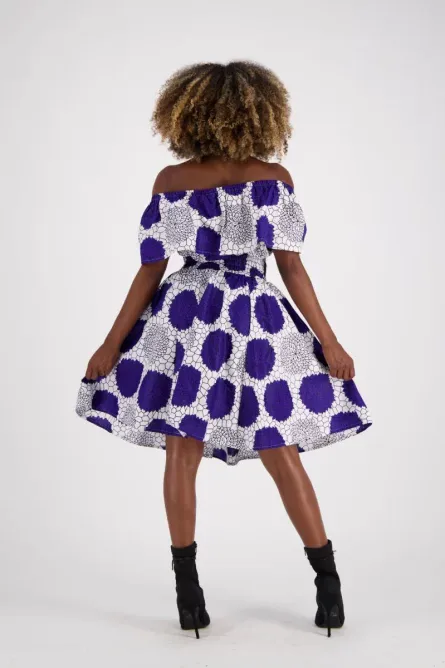 SS - Indigo Purple African Print Set - Image 3