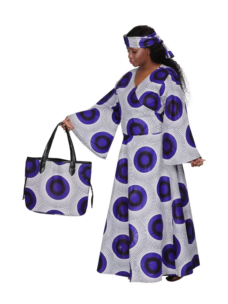 092 - Indigo Orbit Ankara Tote