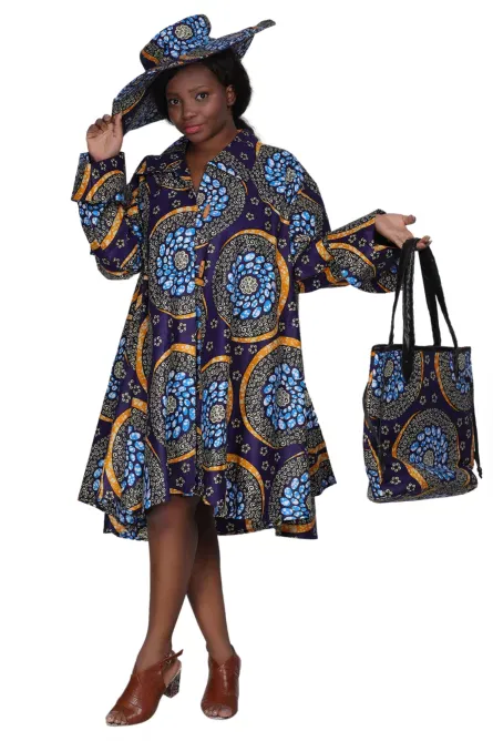 092 - Royal Bloom Ankara Tote - Image 2