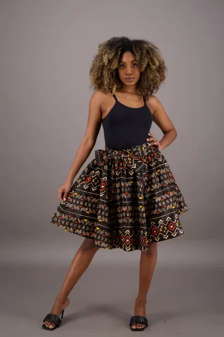 0041 - Tribal Print African Short Skirt - Image 3