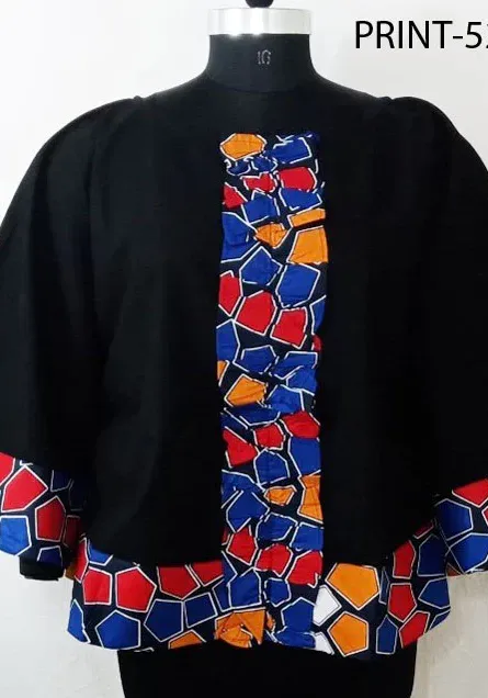 African Print Ponchos - Image 2