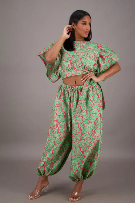 0065 - Pink & Green Afro Chic - Image 2