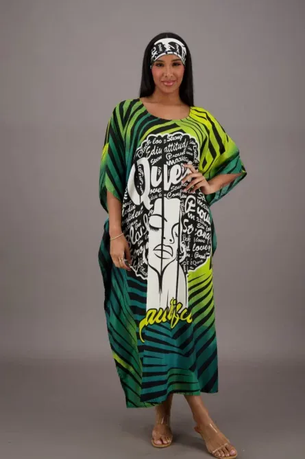 0083 - Black Power Silhouette Kaftan - Image 2