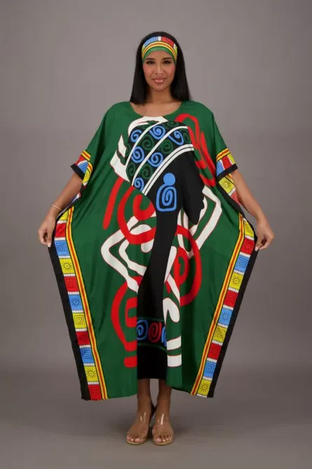 0084 - Mali Mirage African Print Kaftan - Image 3