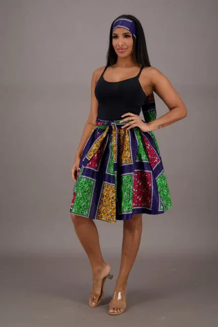 0041 - Patchwork Radiance African Skirt - Image 2