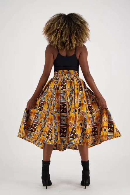 0042 - Sahara Stone Midi Skirt - Image 4