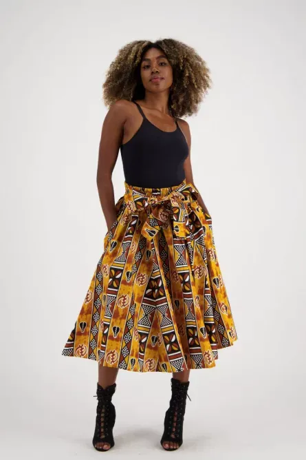 0042 - Sahara Stone Midi Skirt - Image 5