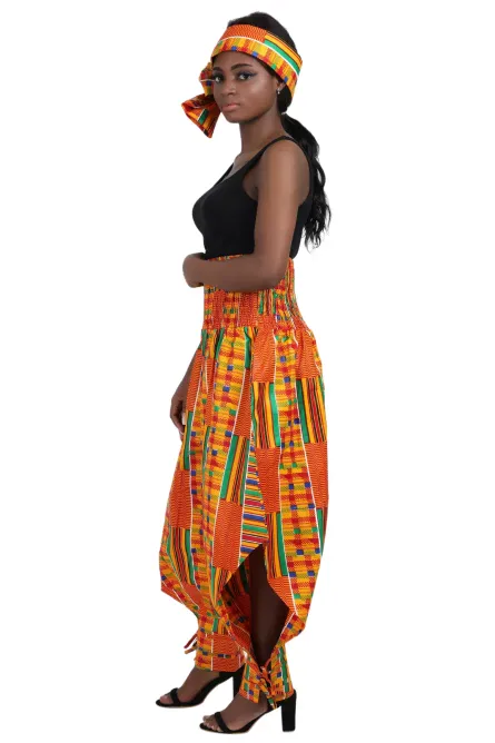0064 - Kente Wax Print Harem Set - Image 3