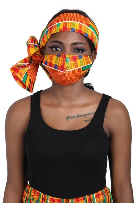 0064 - Kente Wax Print Harem Set - Image 2