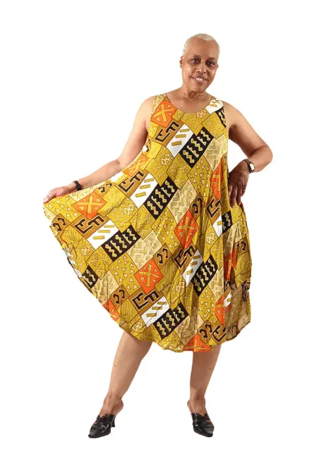 0002 - Tribal Patchwork Parachute Dress - Image 1