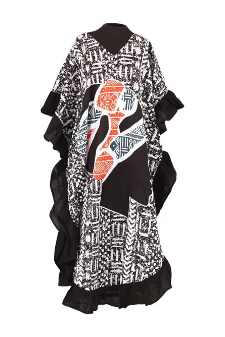 0075 - Royal Grace Mud Print Kaftan - Image 2