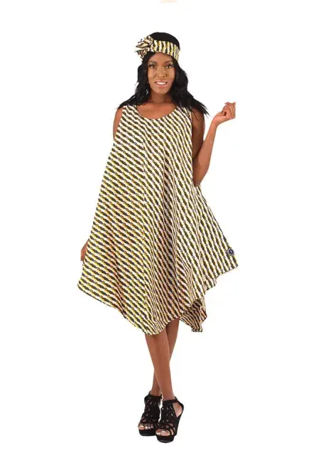 0001 - Golden Rhythm Umbrella Dress Set