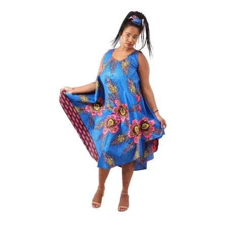 0001 - Blue Blossom Breeze Umbrella Dress