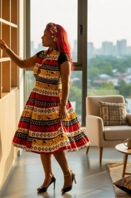 0007 - Sunset Rhythm Swing Dress - Image 3
