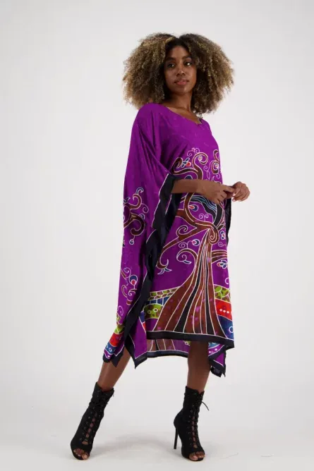 0081 - Royal Bloom Hand-Painted Kaftan Set - Image 2