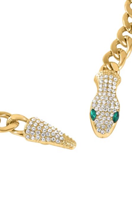 23 - Snake Head & Tail Goldtone Chain Necklace - Image 3