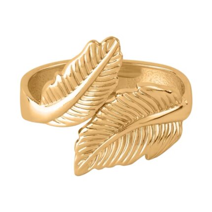 32 - Leaf Bypass Bangle Bracelet