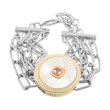 401 - Mother of Pearl Toggle Chain Bracelet