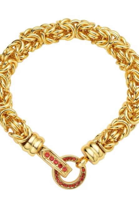 37 - Red Crystal Byzantine Bracelet - Image 5