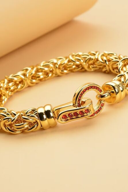 37 - Red Crystal Byzantine Bracelet - Image 4