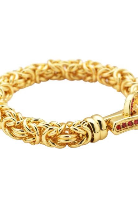 37 - Red Crystal Byzantine Bracelet - Image 3