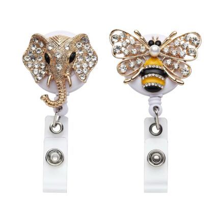 Set of 2 Decorative Retractable Badge Holders