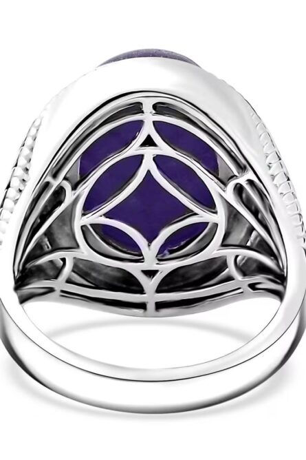 701 - Regal Rise Purple Jade Menโs Ring - Image 3