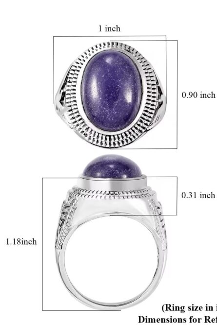 701 - Regal Rise Purple Jade Menโs Ring - Image 4