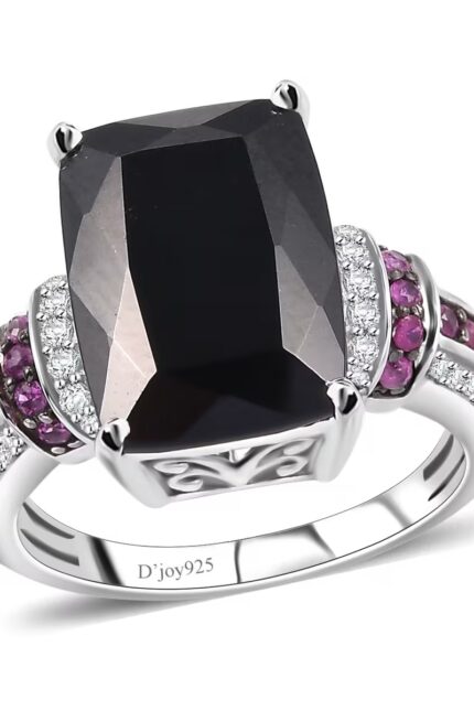 501 -   California Noir – Black Jade & Multi Gemstone Art Deco Ring