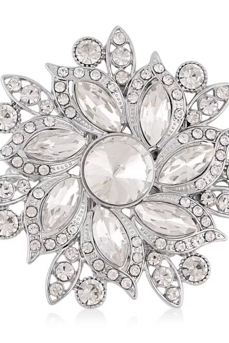 Austrian Crystal Floral Belt Buckle - Image 1