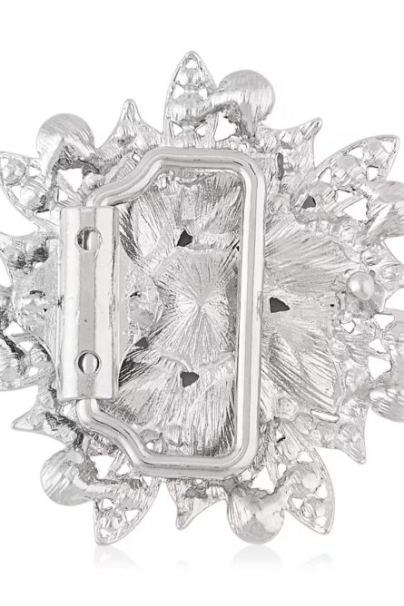 Austrian Crystal Floral Belt Buckle - Image 3