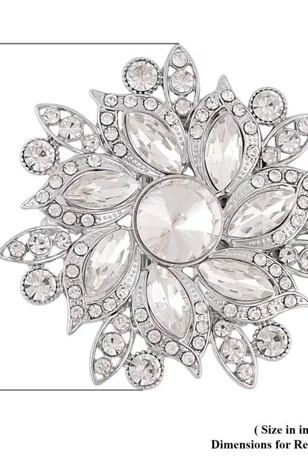 Austrian Crystal Floral Belt Buckle - Image 2