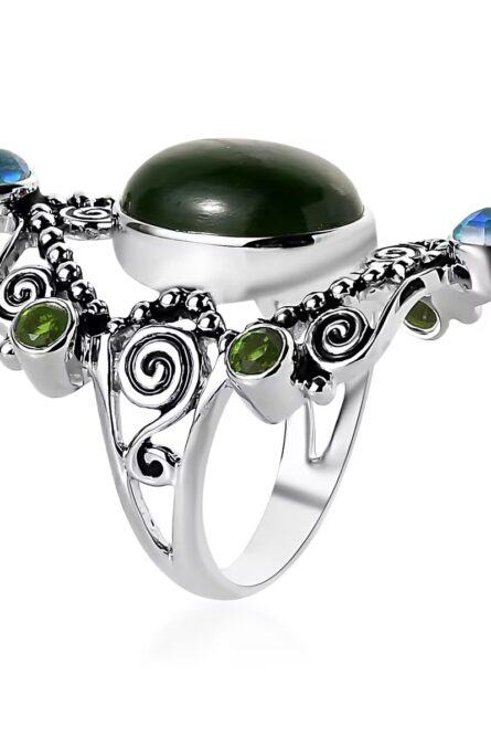 55 - Celestial Spiral Nephrite Jade Ring - Image 5