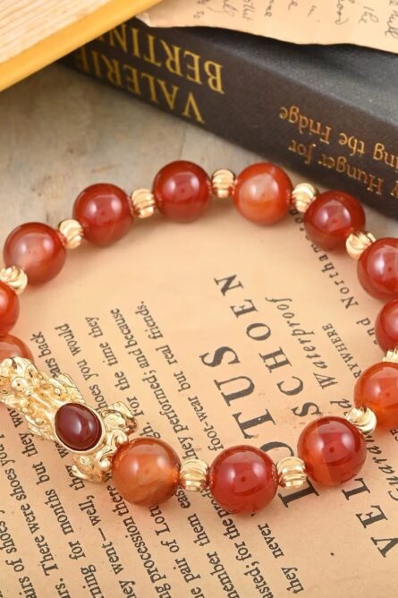 378 - Pixiu Feng Shui Red Agate Bracelet - Image 4