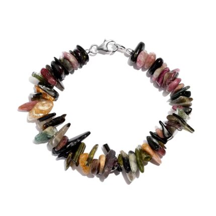 446 - Multi-Tourmaline Chips Bracelet in Sterling Silver