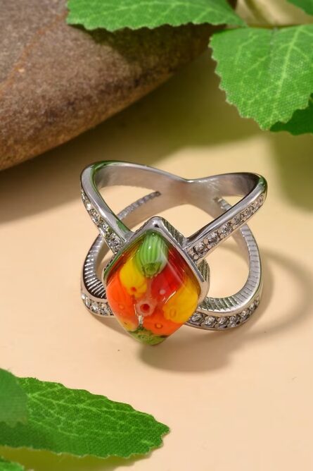 57 - Venetian Bloom Statement Ring - Image 5