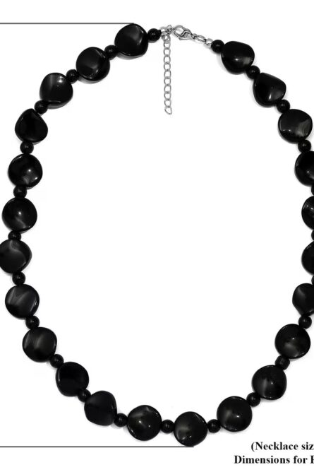 22 - Black Agate Bead Necklace - Image 2