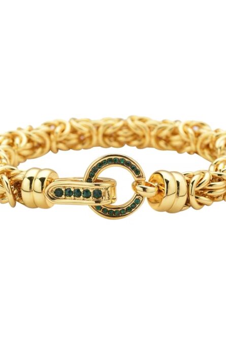 37 - Neon Green Byzantine Crystal Bracelet - Image 5