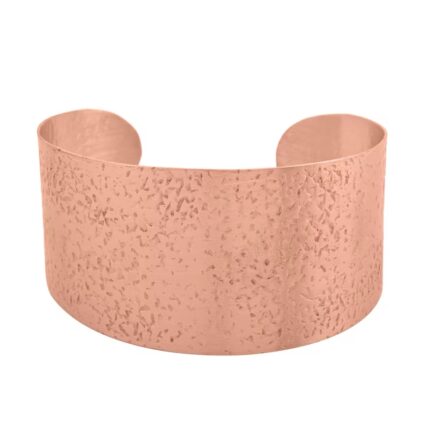 32 - Textured Rosetone Cuff Bracelet