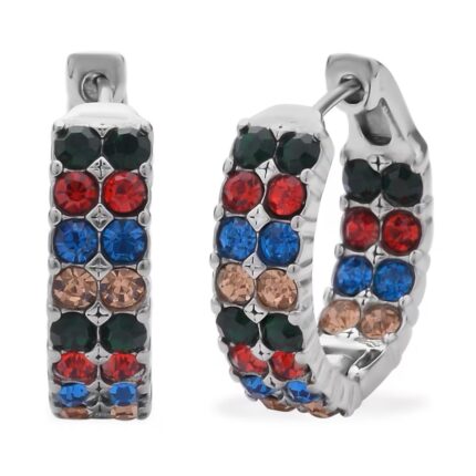 75 - Viva Spectrum Crystal Hoop Earrings