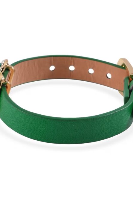 48 - Green & White Austrian Crystal Floral Jewelry Set - Image 4