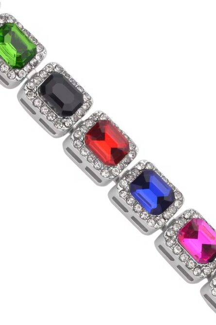 453 - Multi-Color Sparkle Tennis Bracelet - Image 4