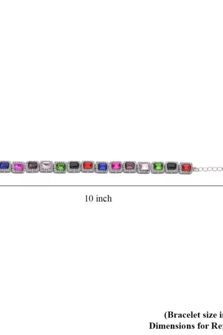 453 - Multi-Color Sparkle Tennis Bracelet - Image 2